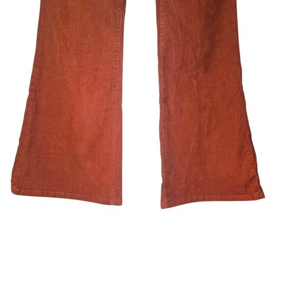 GAP Limited Edition Low Rise Y2K Rust Saffron Ultra Flare Corduroy Pants Sz 4 - Picture 5 of 6